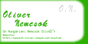 oliver nemcsok business card